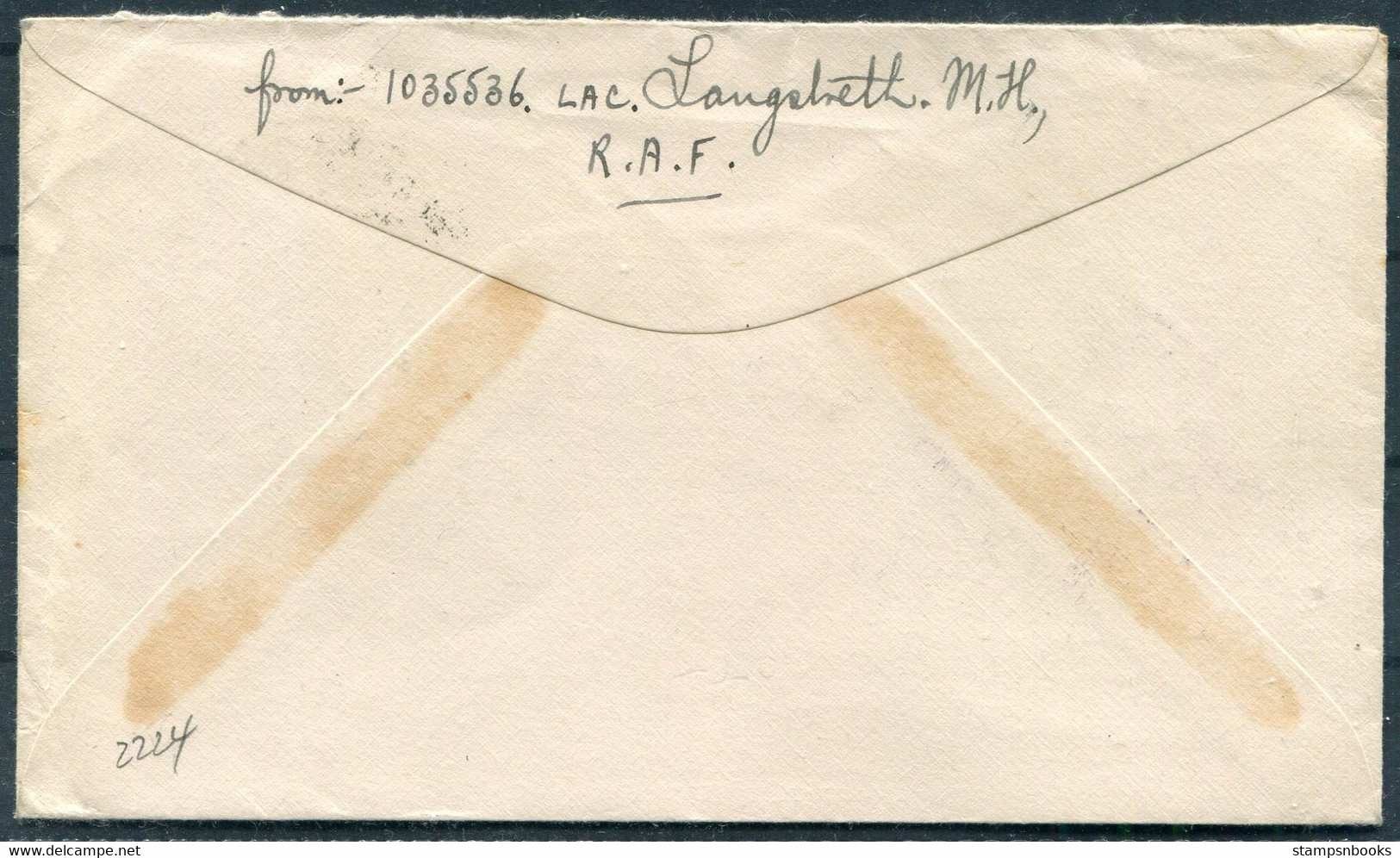 1942 (Nov 7th) Iceland Field Post Office 526, RAF Censor FPO Cover - Observer Cigerette Fund, Rochdale Lancashire - Storia Postale