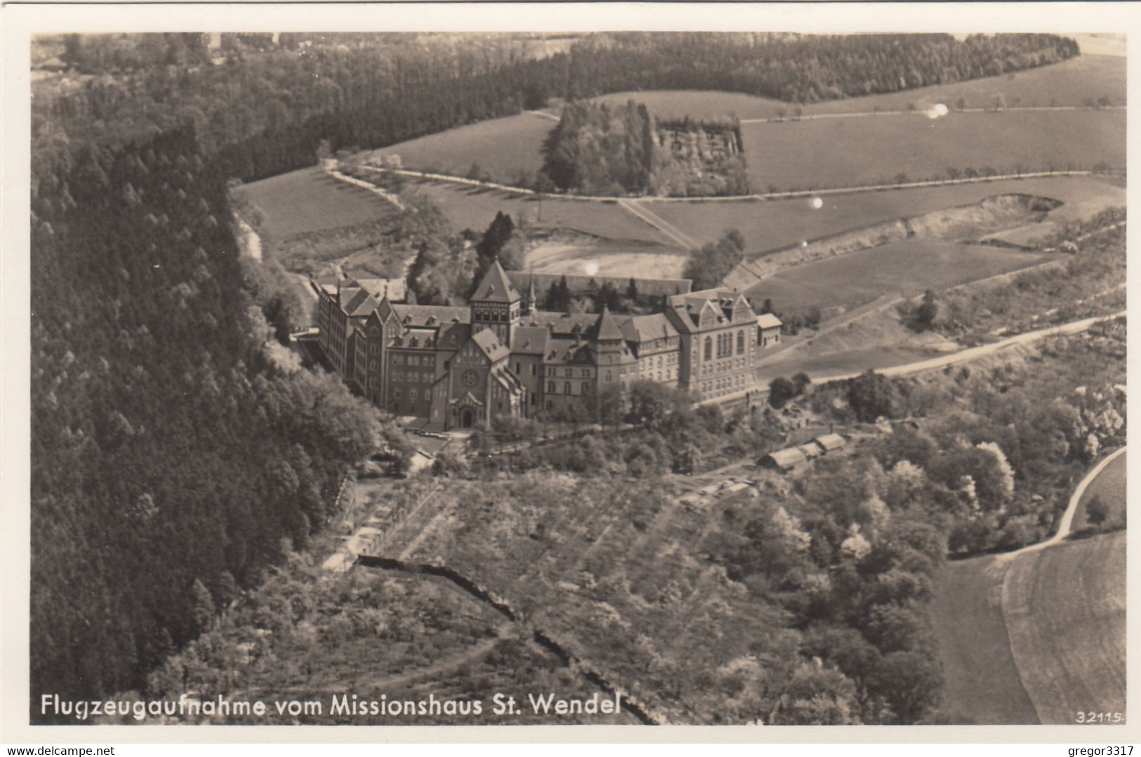 8900) Flugzeugaufnahme Vom Missionshaus ST. WENDEL - Tolle Alte AK !! - Kreis Sankt Wendel