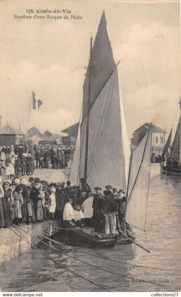 85-SAINT-GILLES-CROIX-DE-VIE- BAPTÊME D'UNE BARQUE DE PÊCHE - Saint Gilles Croix De Vie