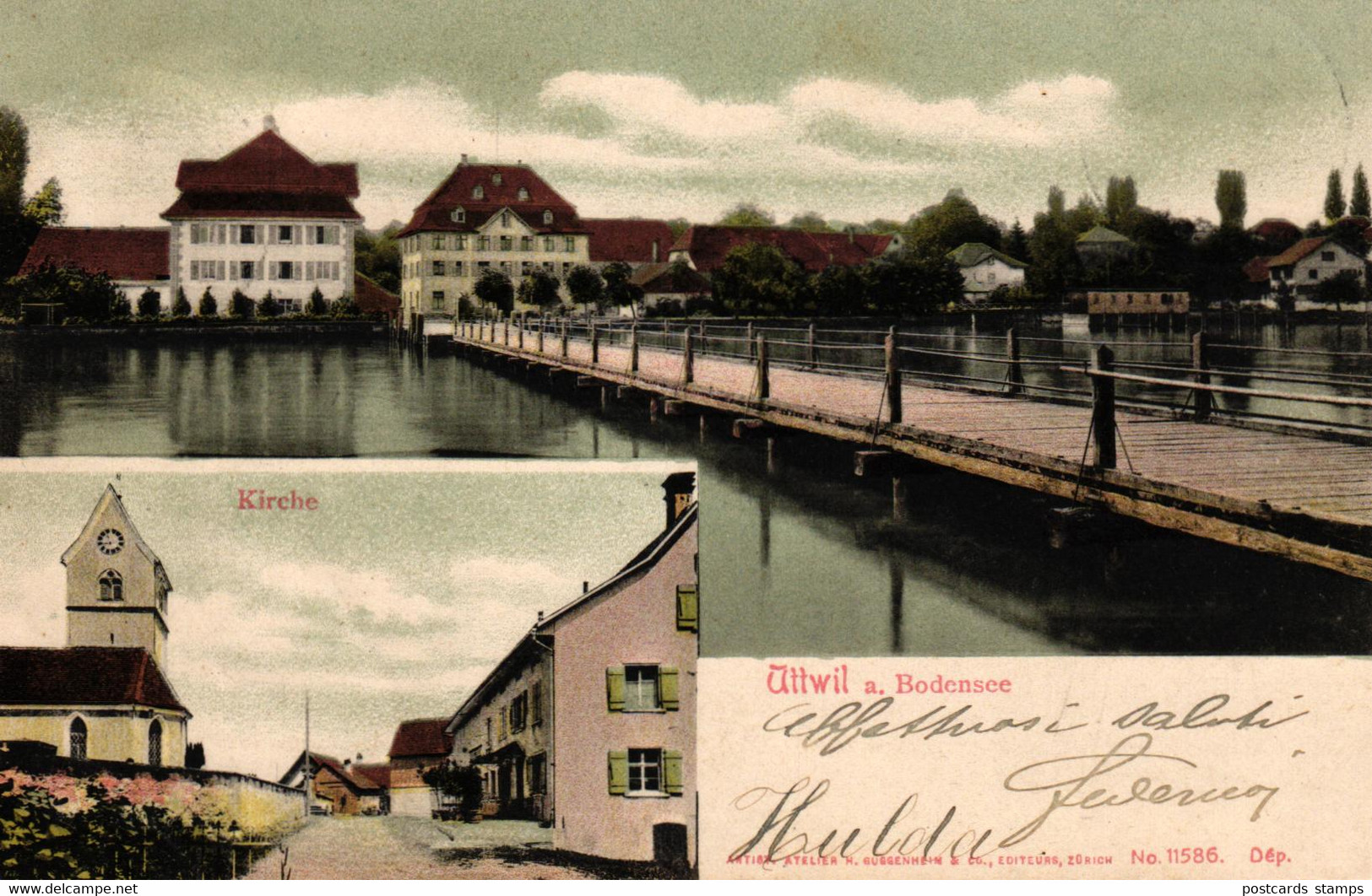 Uttwill Am Bodensee, Kirche Und Teilansicht, 1905 - Uttwil