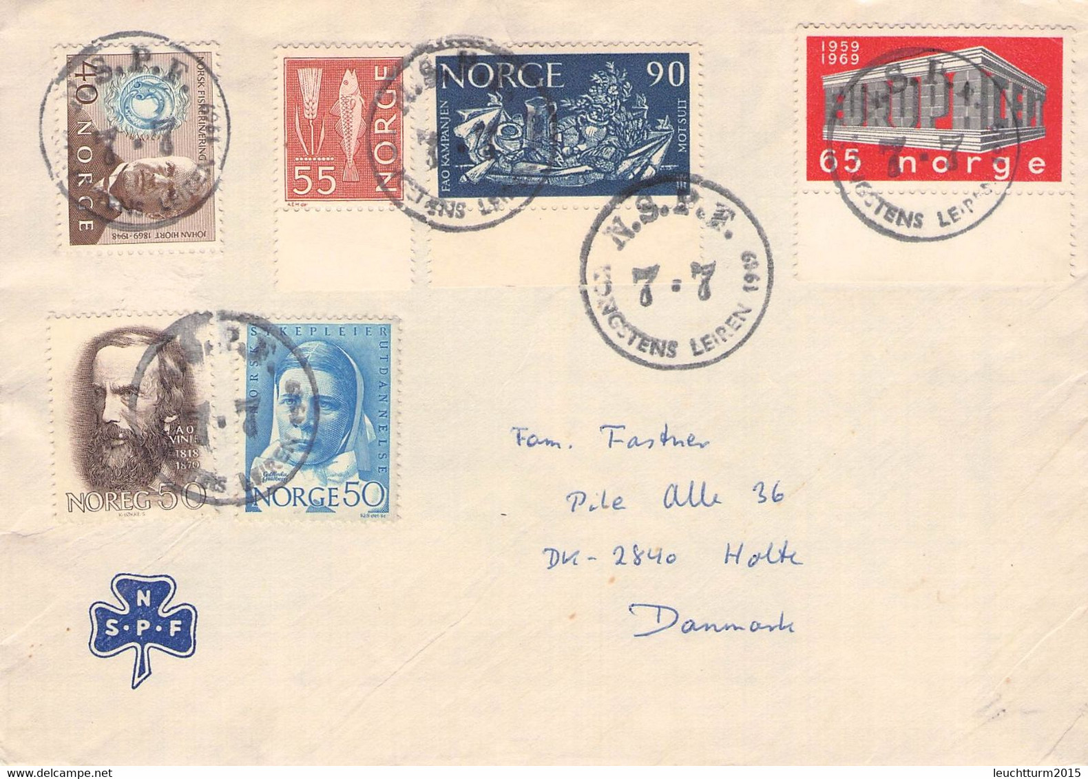 NORWAY - SCOUT SCOOTING 1969 LETTER > HOLTE/DK //QE 235 - Briefe U. Dokumente