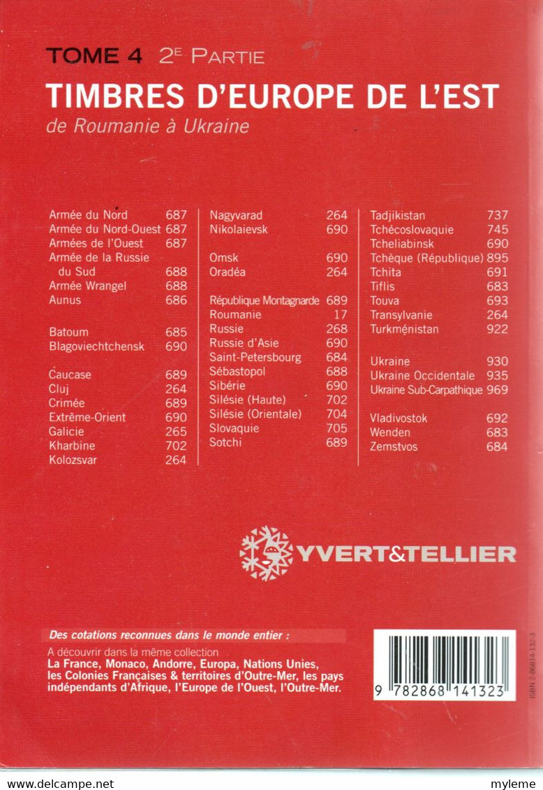 W-000 Catalogue D'occasion 2003 Yvert & Tellier Timbres D'Europe De L'Est 2ème Partie . Port Offert Pour La France !!! - France