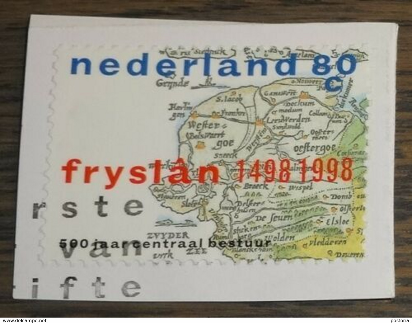 Nederland - NVPH - 1767 - 1998 - Gebruikt - Onafgeweekt - Cancelled On Paper - 500 Jaar Fryslan - Friesland - Oblitérés