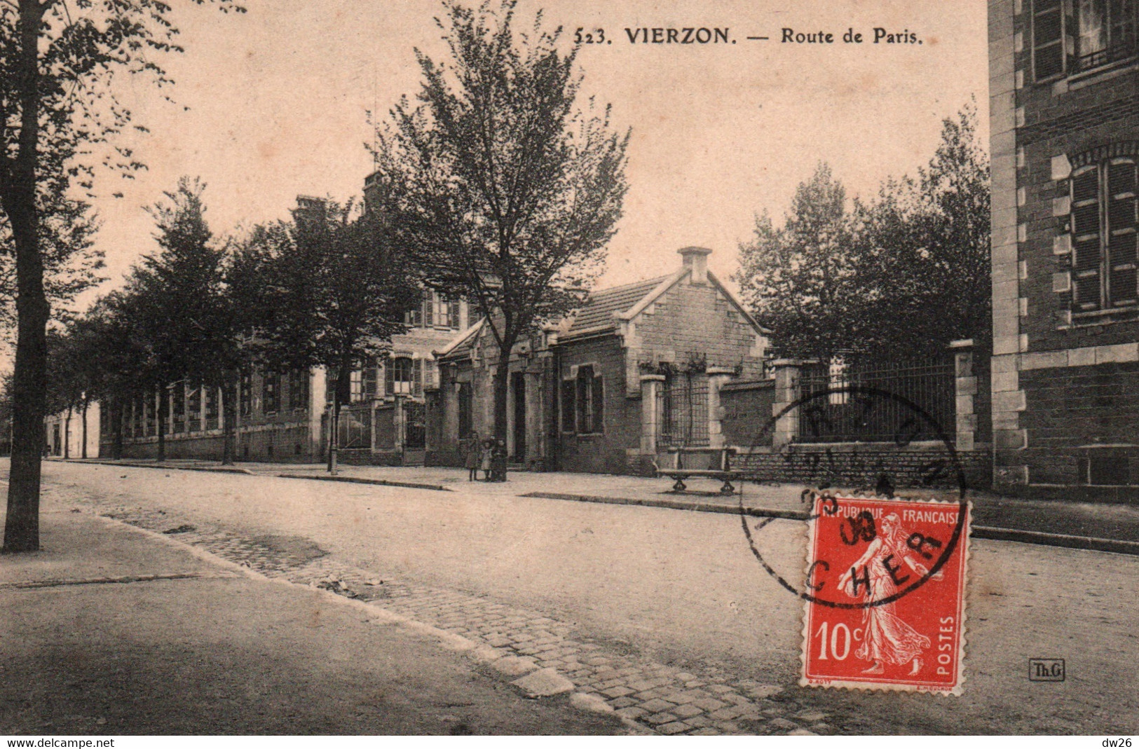Vierzon (Cher) Route De Paris - Ecole Nationale Professionnelle - Carte Th. G. N° 523 - Vierzon