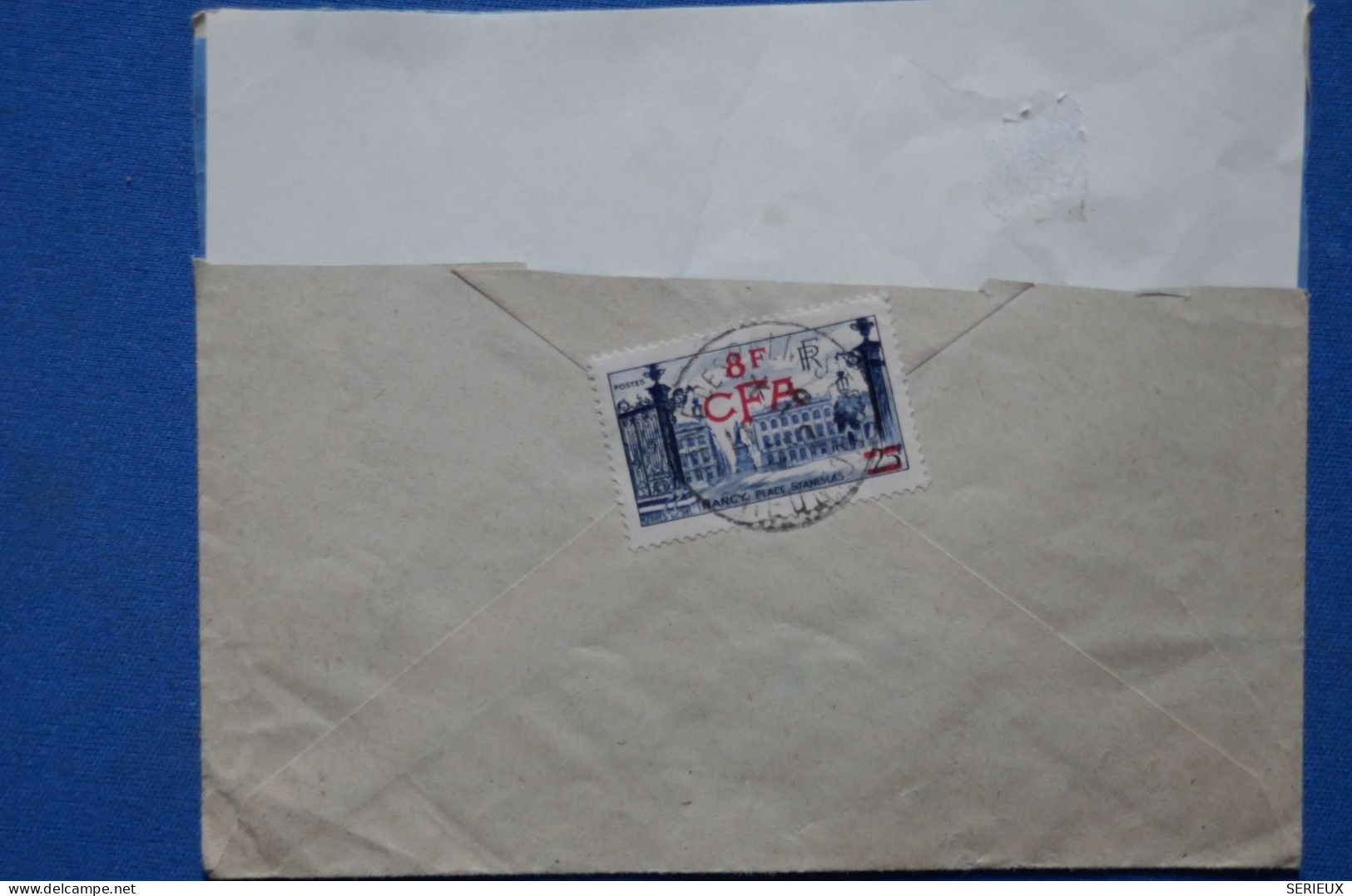 #16 LA  REUNION  BELLE LETTRE RARE   1949  PETIT BUREAU PLAINE DE PALMIS POUR LE MANS  ++ AFFRANCH.INTERESSANT - Storia Postale