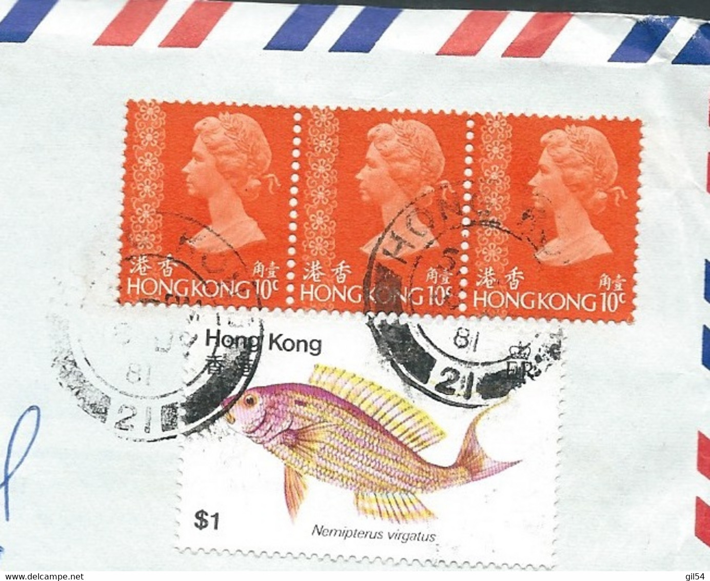 Hong Kong , Lettre Lsc , Affranchie à 1,30 Dollar  YVERT N° 266 X 3 + 363 Pour Le Royaume Uni  En 6/09/1981 , AU7206 - Brieven En Documenten