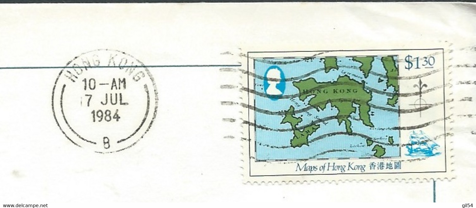 Hong Kong , Lettre Lsc , Affranchie à 1,30 Dollar  YVERT N°423  Pour Le Royaume Uni  En   4/07/1984 , AU7207 - Lettres & Documents