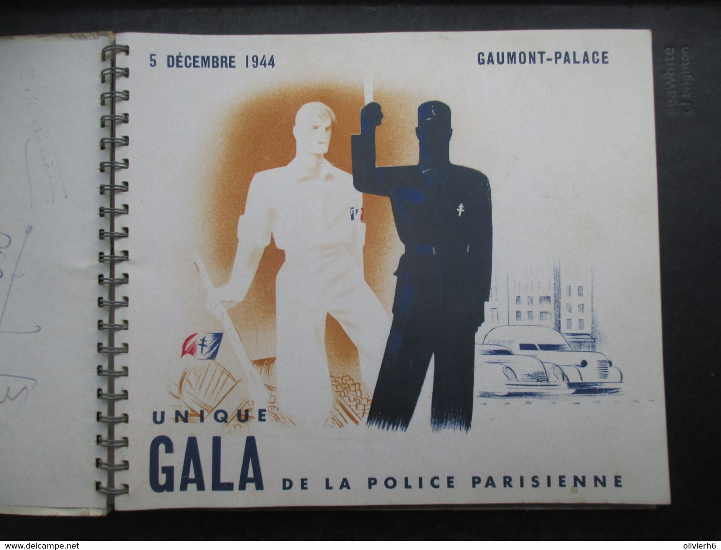 CINEMA SPECTACLE THEATRE (V2104) UNIQUE GALA De La POLICE PARISIENNE 5 Décembre 1944 (25 Vues) Dédicacé Par Les Artistes - Autographes