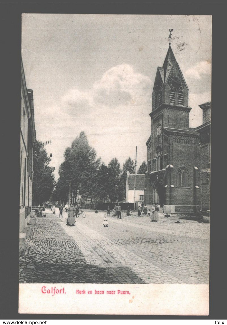 Kalfort / Calfort - Kerk En Baan Naar Puers - Geanimeerd - Puurs