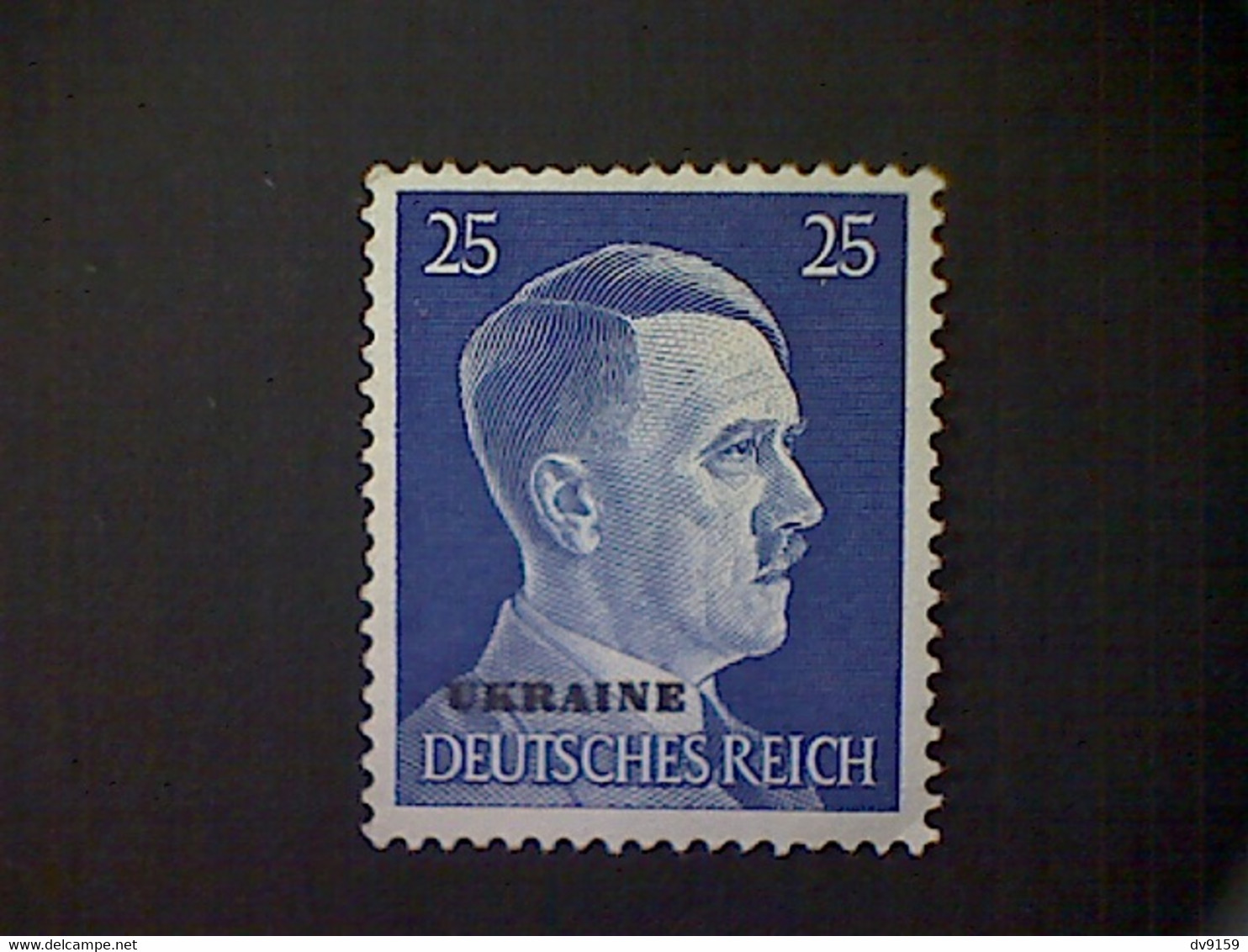Russia, Scott #N55, Mint (*), 1941, Hitler Overprint Ukraine, 25pf, Bright Ultramarine - 1941-43 Occupazione Tedesca