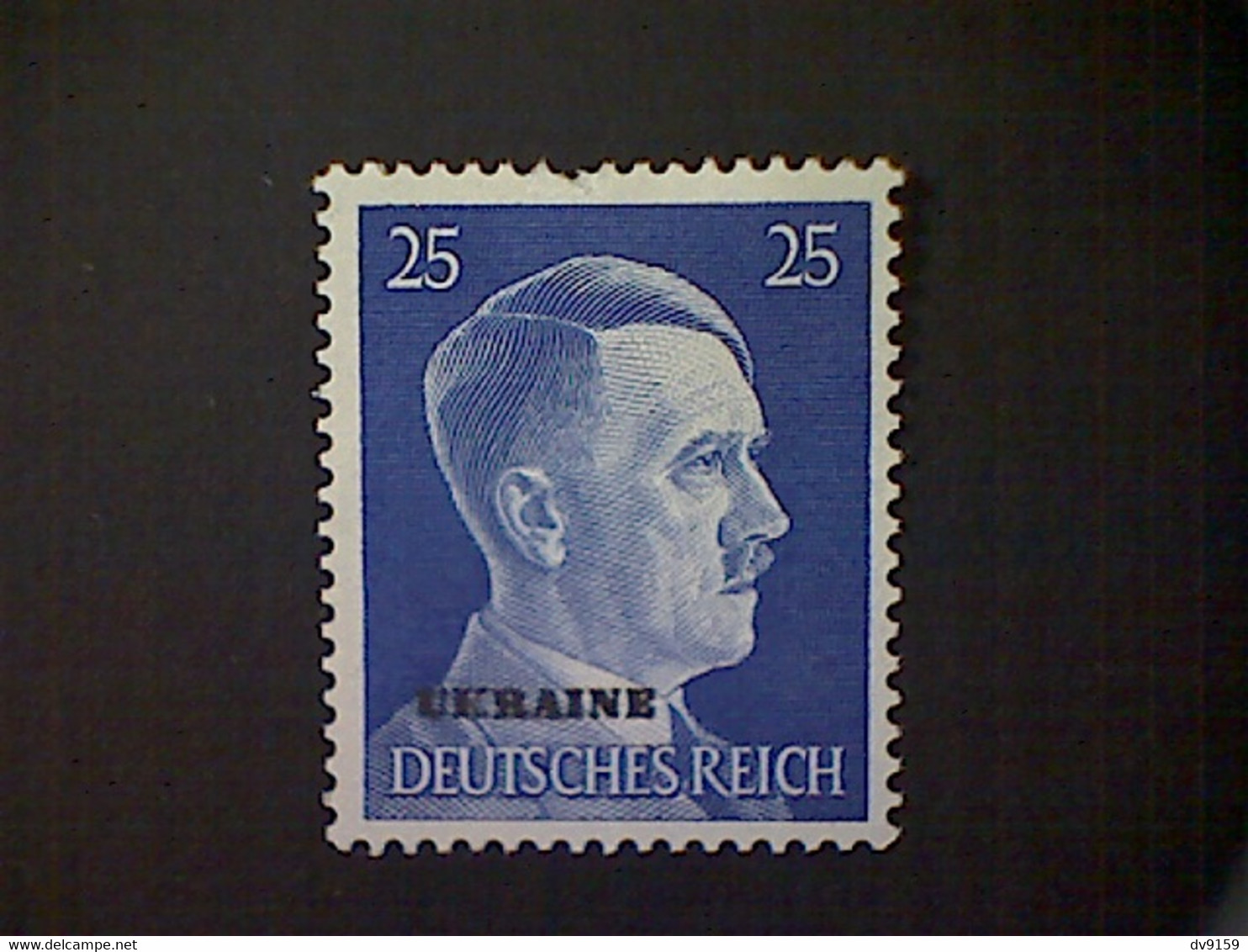 Russia, Scott #N55, Mint (*), 1941, Hitler Overprint Ukraine, 25pf, Bright Ultramarine - 1941-43 Occupation: Germany