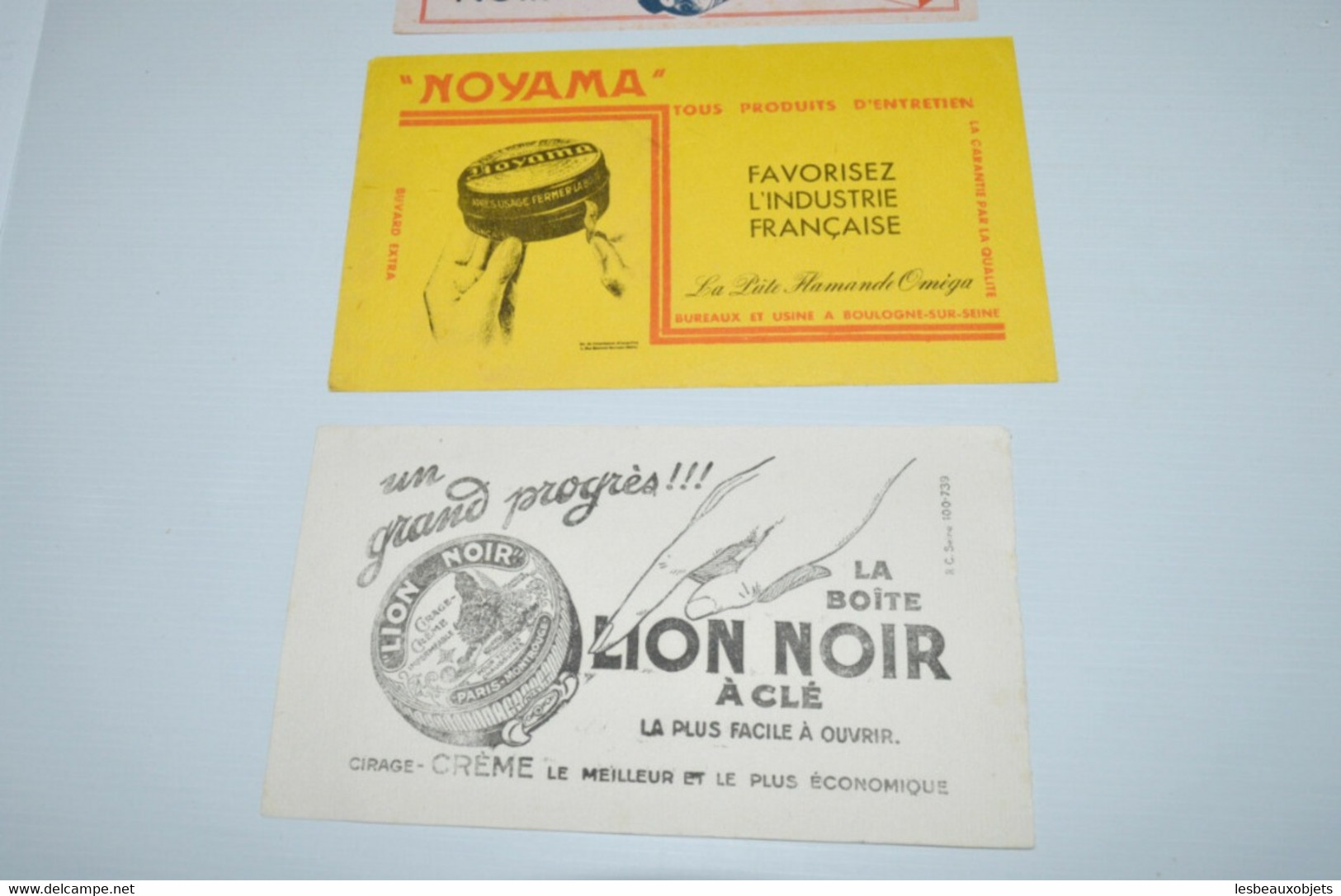 LOT De 5 BUVARDS ANCIENS NOYAMA BAUDOU LE NIL LION NOIR METAPOL Réf 10061611-49 COLLECTION PUBLICITE PUB - Collections, Lots & Series