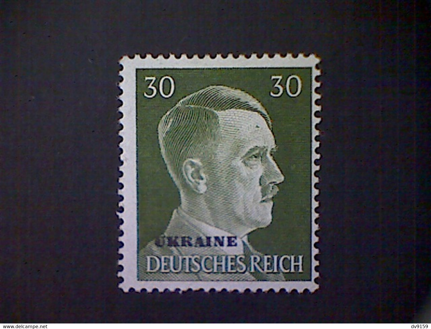 Russia, Scott #N56, Mint (*), 1941, Hitler Overprint Ukraine, 30pf, Olive Green - 1941-43 Deutsche Besatzung