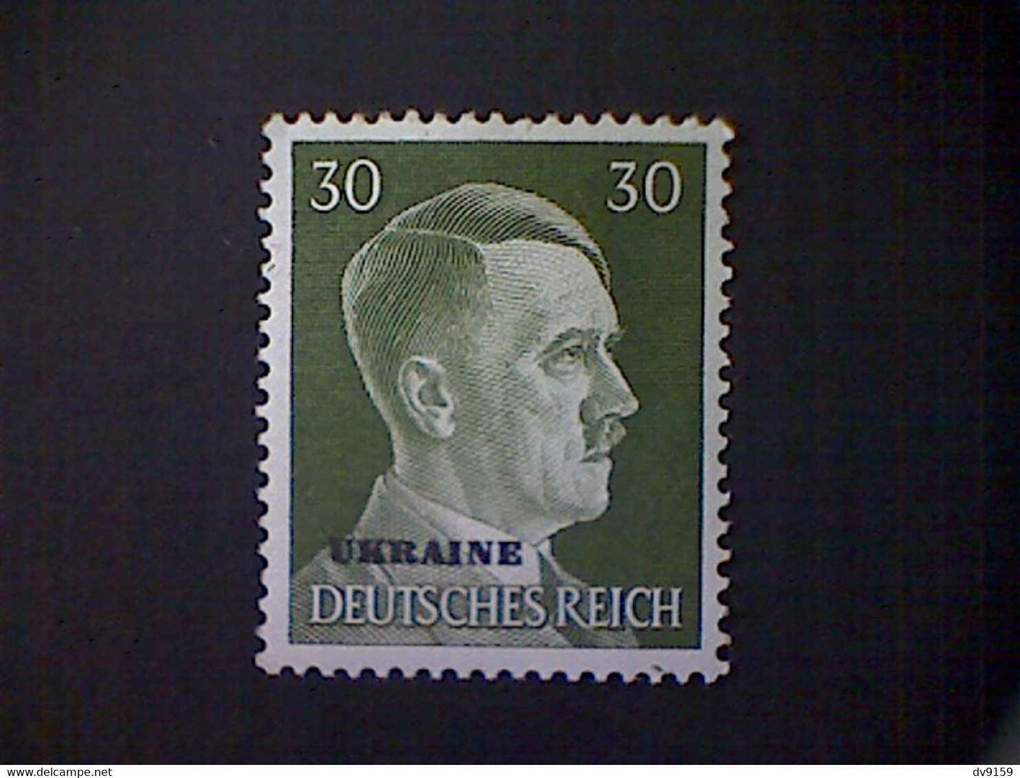 Russia, Scott #N56, Mint (*), 1941, Hitler Overprint Ukraine, 30pf, Olive Green - 1941-43 Occupation Allemande