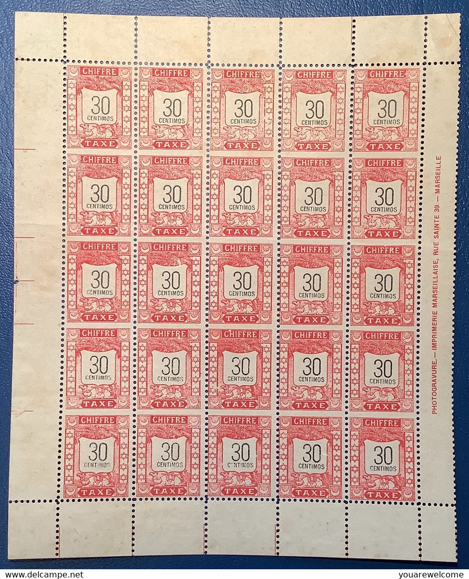 Poste Locale Mazagan à Marrakech VARIÉTÉ RR ! 1899 Timbre-taxe 72(Maroc Local Post Postage Due Chameaux Palmier Judaica - Sellos Locales