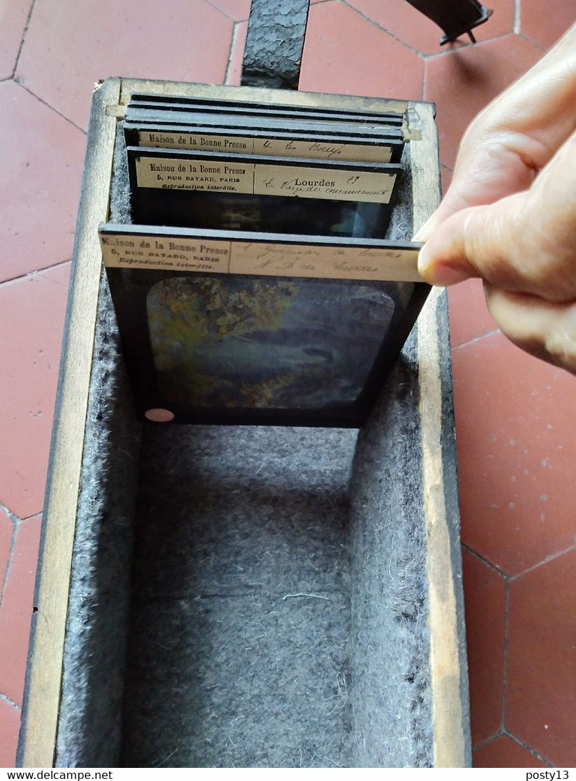 Ancienne Grande Boîte En Bois De Rangement Pour Plaques De Verre Lanterne Magique De La Bonne Presse - TBE - Zubehör & Material