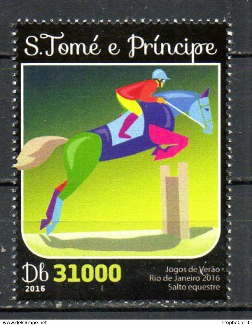 SAINT-THOMAS ET PRINCE. Timbre De 2016. Jumping. - Salto