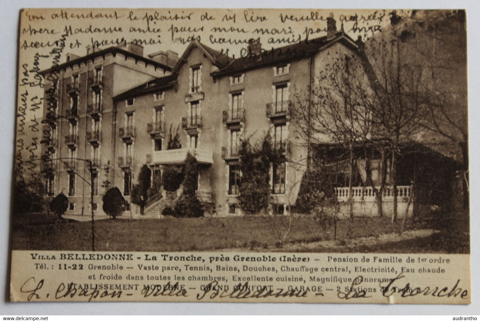 CPA 38 Villa Belledonne La Tronche Pension De Familles L. Chapon - La Tronche