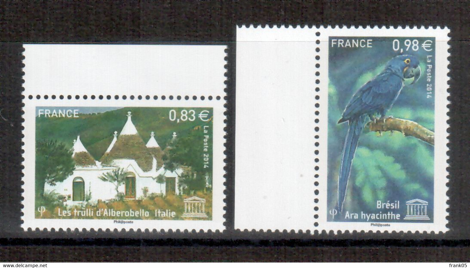 Frankreich / France - Dienstmarke UNESCO 2014 Kulturerbe Der Menschheit / World Heritage ** - UNESCO