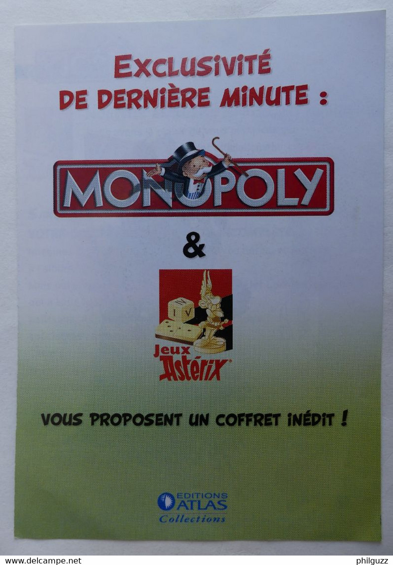 DEPLIANT Flyers COLLECTION ATLAS LES Jeux Asterix Monopoly 2006 - Objets Publicitaires