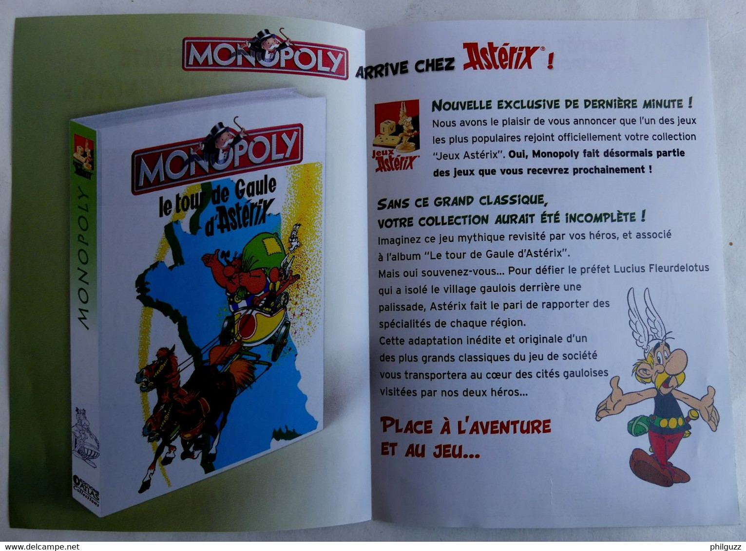 DEPLIANT Flyers COLLECTION ATLAS LES Jeux Asterix Monopoly 2006 - Objets Publicitaires