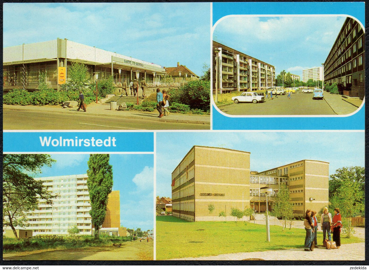 F3505 - TOP Wolmirstedt HO Gaststätte Kristall Schule Neubauten DDR Architektur - Bild Und Heimat Reichenbach - Wolmirstedt