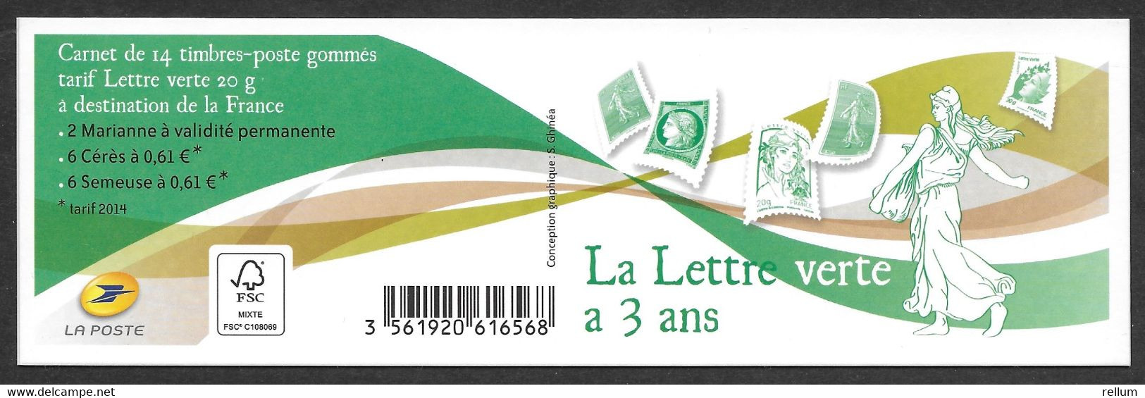 France 2014 Carnet - Yvert Nr. 1521 (4908/4909 +) - Michel Nr. MH 71 - Neuf  **  NON PLIER - Andere & Zonder Classificatie