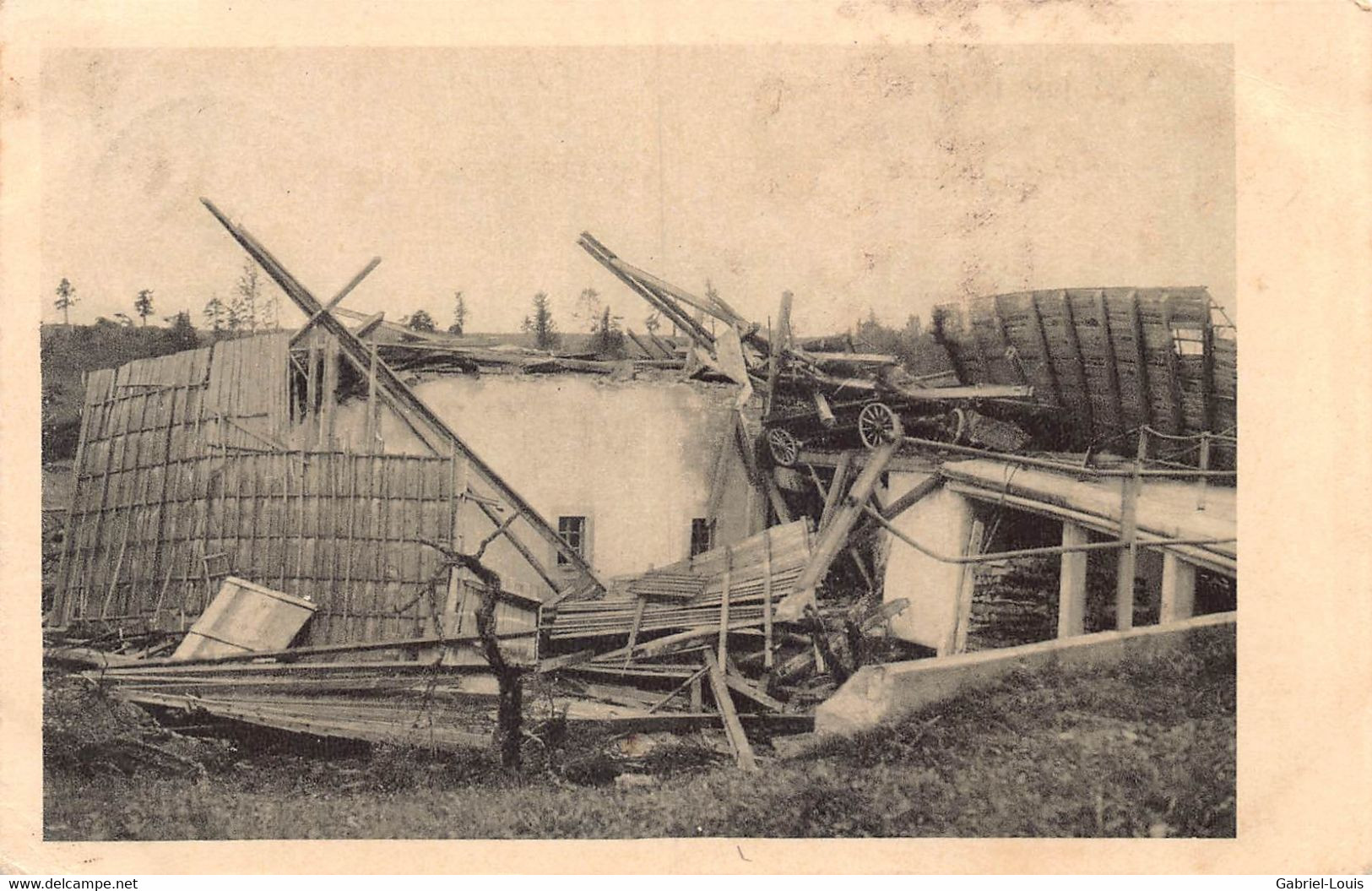 Cyclone De La Chaux-de-Fonds Ferme Geiser Détruite 12 Juin 1926 - Cachet Postal Brévine 1926 - La Brévine