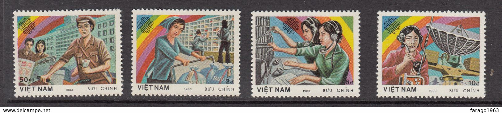 1983 Vietnam WCY World Communication Year Complete Set Of 4 MNH - Vietnam