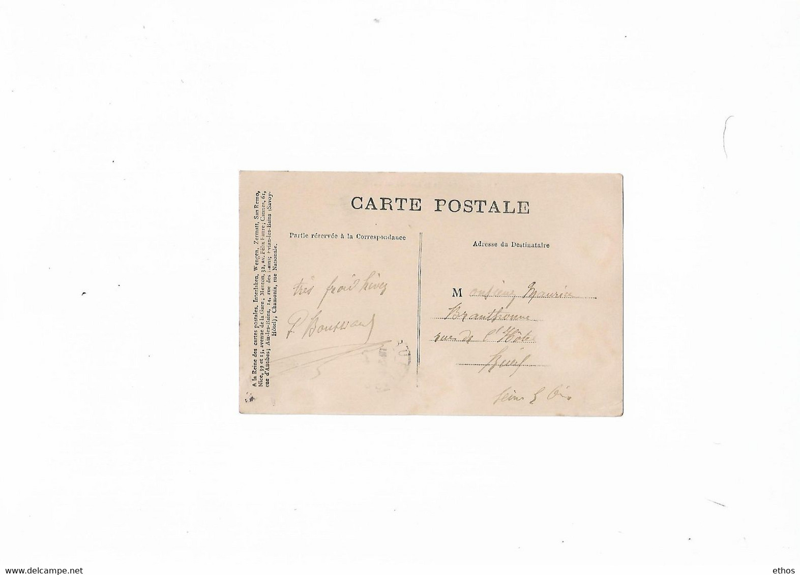 Chamonix En 1906..Traversée De La Mer De Glaces..A La Reine Des Cartes Postales.Voir Scan. - Escalade