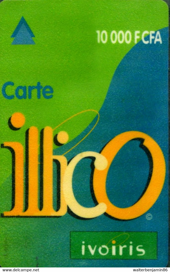 SCHEDA PHONECARD IVORY COAST MOBILE USED CARTE ILLICO (GREEN/BLUE) 1100 - Costa De Marfil