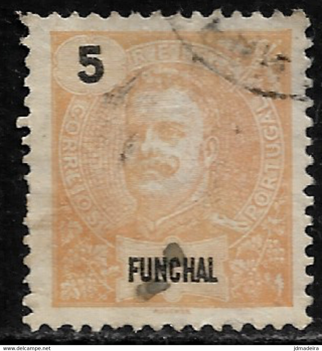 Funchal – 1897 D. Carlos 5 Réis Used Stamp - Funchal