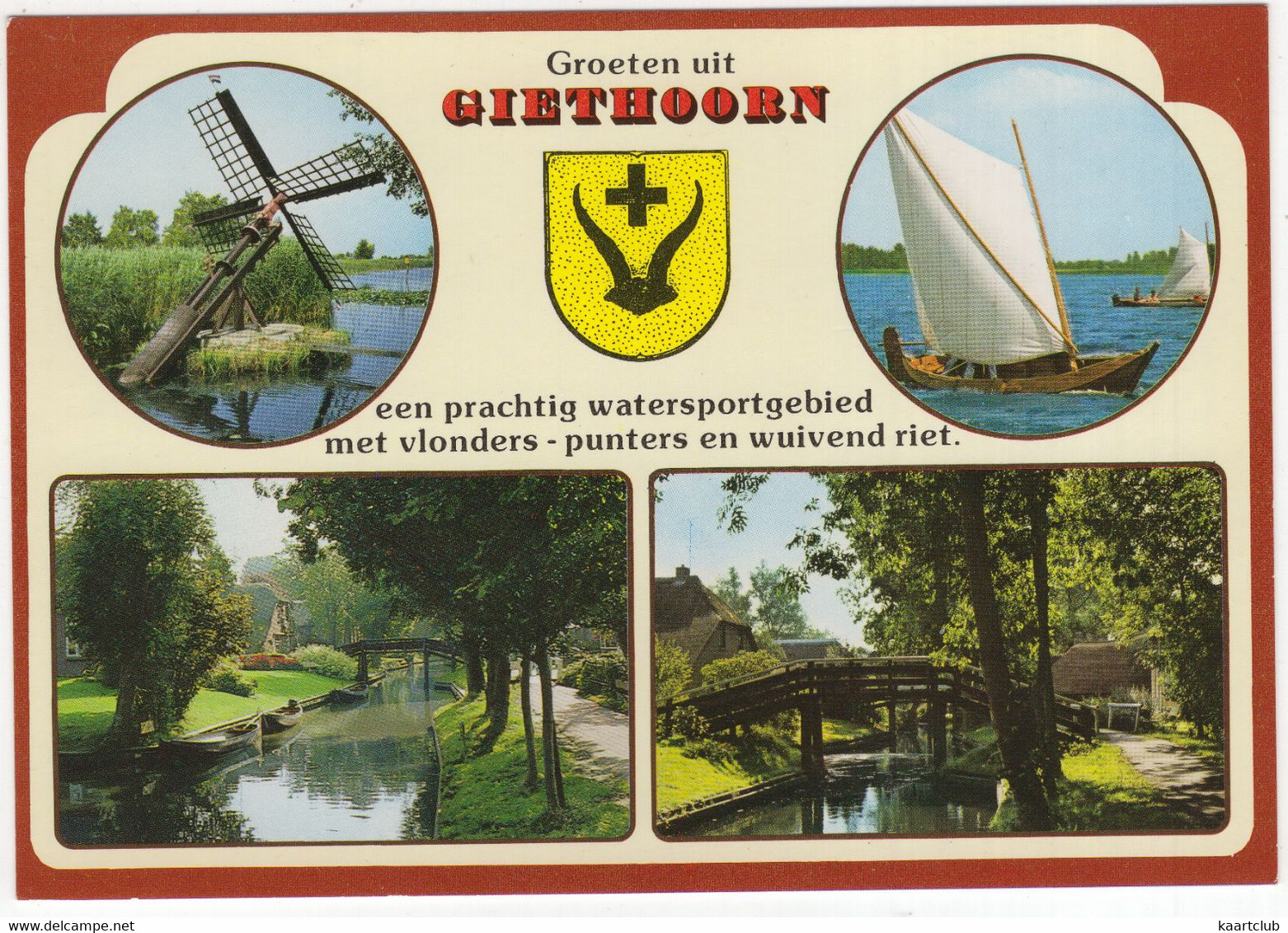 Groeten Uit Giethoorn - Watersportgebied Met Vlonders - Punters En Wuivend Riet - (Ov., Holland/Nederland) Nr. GIN 11 - Giethoorn