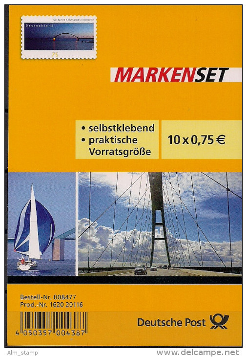 2013 Deutschland Allem. Fed. Mi. 3003  FB 29 **MNH  50 Jahre Fehmarnsundbrücke - 2011-2020