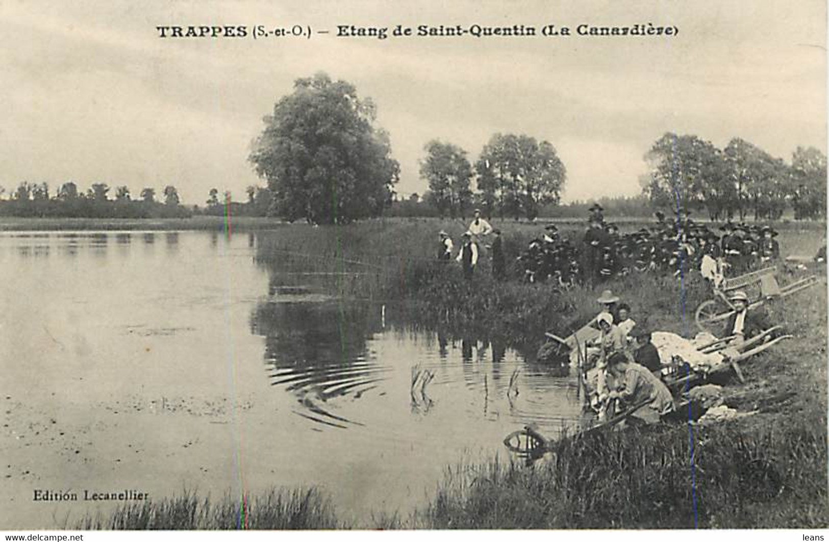 TRAPPES - L'étang De Saint Quentin (La Canardière) - Pêcheurs - Lavandières - édition Lecanellier - Trappes