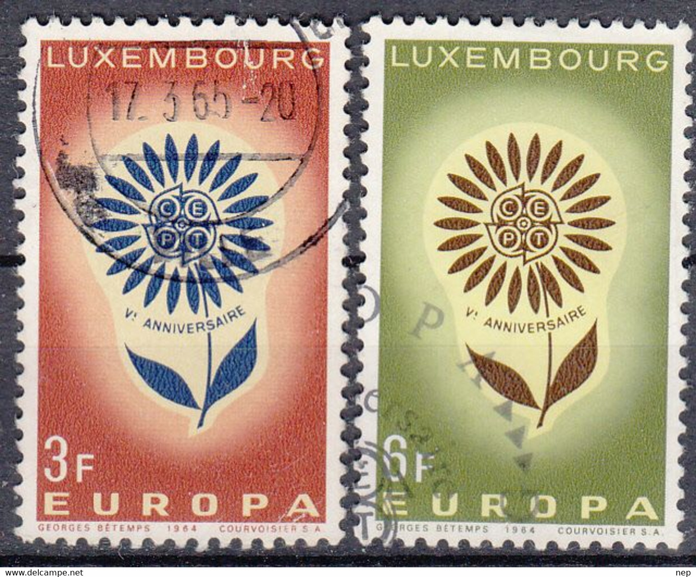 EUROPA - CEPT - Michel - 1964 - LUXEMBURG - Nr 697/98 - Gest/Obl/Us - 1964