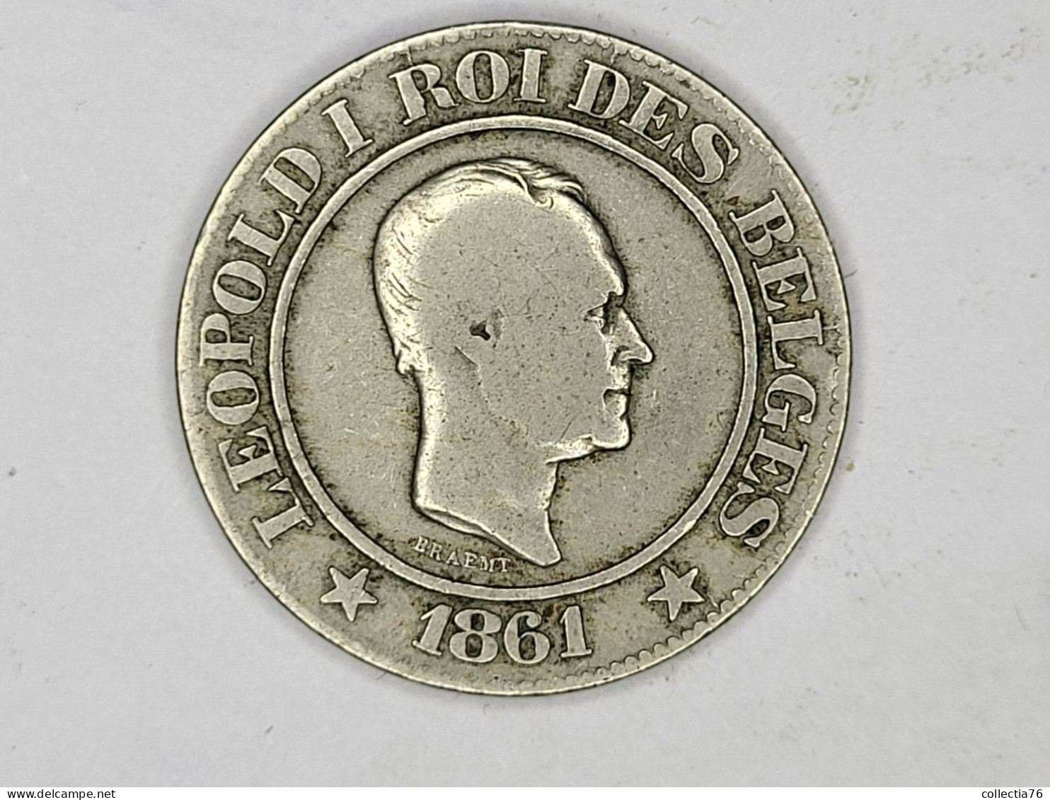 MONNAIE COIN BELGIQUE BELGIE 20 CENTIMES LEOPOLD I 1861 LEGENDE FRANCAISE - 20 Cents
