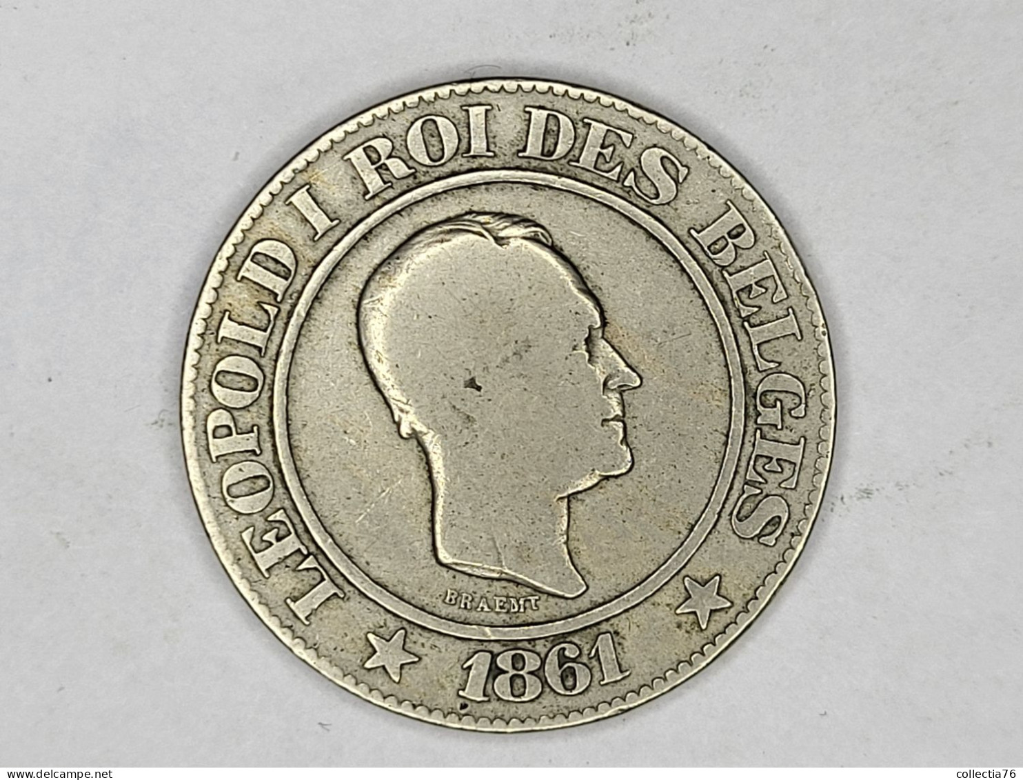 MONNAIE COIN BELGIQUE BELGIE 20 CENTIMES LEOPOLD I 1861 LEGENDE FRANCAISE - 20 Cents