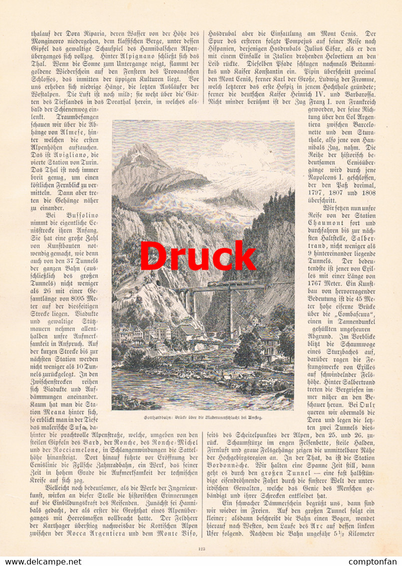 A102 857 Alpenbahnen Bergbahn Rigi Pilatus Tirol U.a. Artikel Mit 27 Bildern 1893 !! - Autres & Non Classés