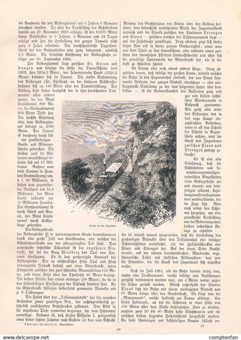 a102 857 Alpenbahnen Bergbahn Rigi Pilatus Tirol u.a. Artikel mit 27 Bildern 1893 !!