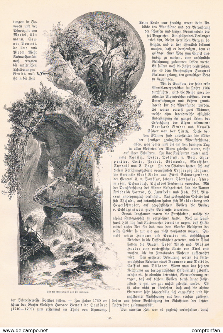 A102 860 Alpine Kunst Wissenschaft Defregger Grotte U.a. Artikel Mit 12 Bildern 1893 !! - Painting & Sculpting