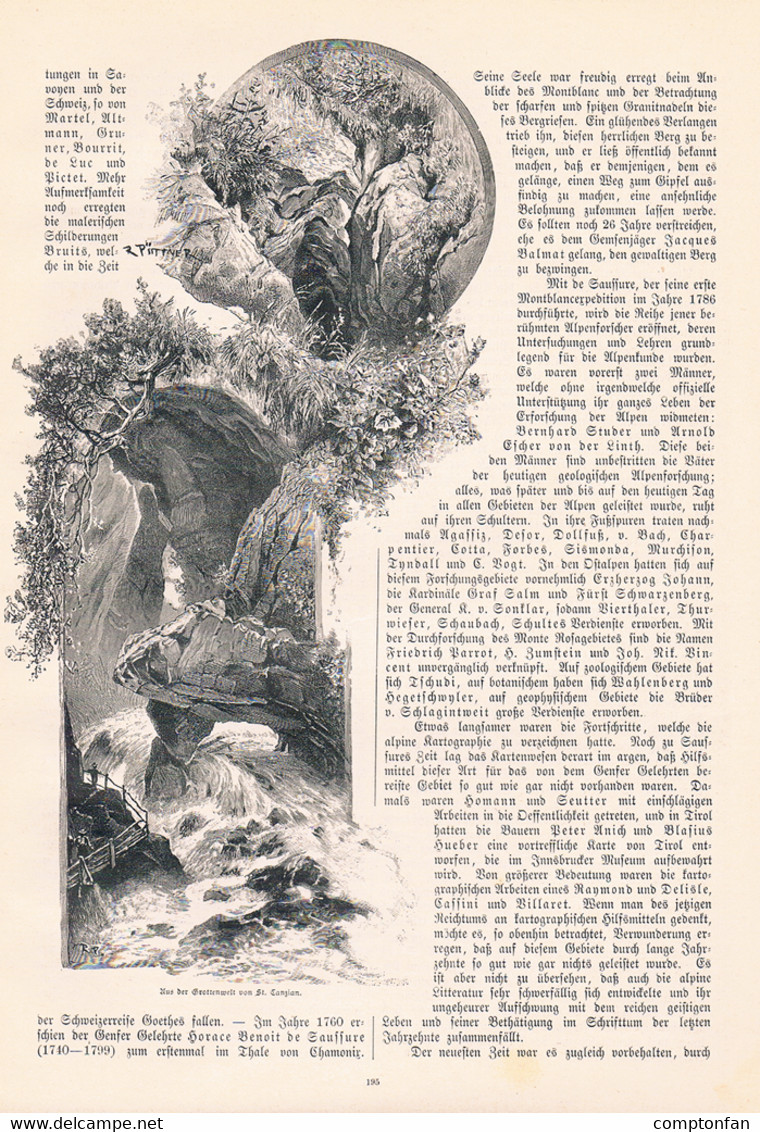 A102 860 Alpine Kunst Wissenschaft Defregger Grotte U.a. Artikel Mit 12 Bildern 1893 !! - Schilderijen &  Beeldhouwkunst