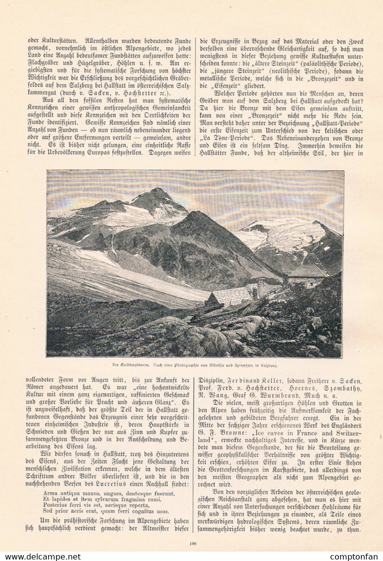 A102 860 Alpine Kunst Wissenschaft Defregger Grotte U.a. Artikel Mit 12 Bildern 1893 !! - Peinture & Sculpture