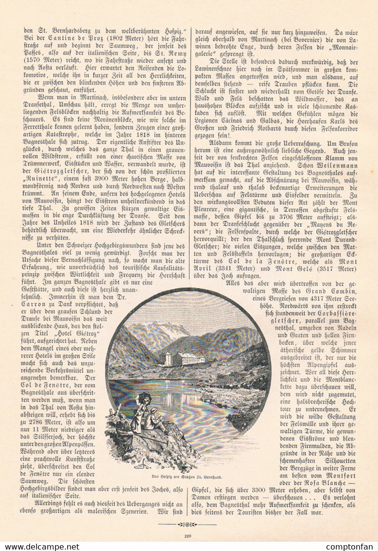 a102 861 Von Nizza zum Montblanc Mentone Berghütte u.a. Artikel mit 10 Bildern 1893 !!