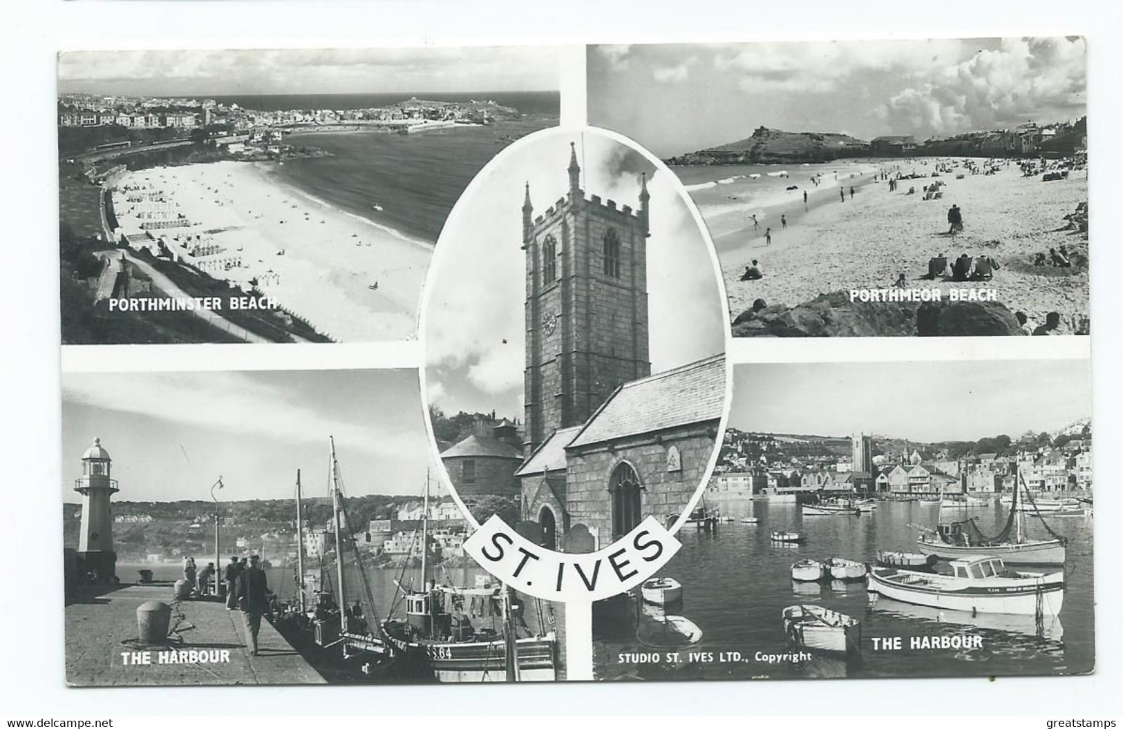 Postcard Cornwall St.ives Multiview Rp Unused - St.Ives