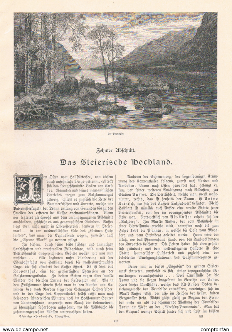 A102 870 Steiermark Leoben Erzberg Gesäuse U.a. Artikel Mit 10 Bildern 1893 !! - Autres & Non Classés