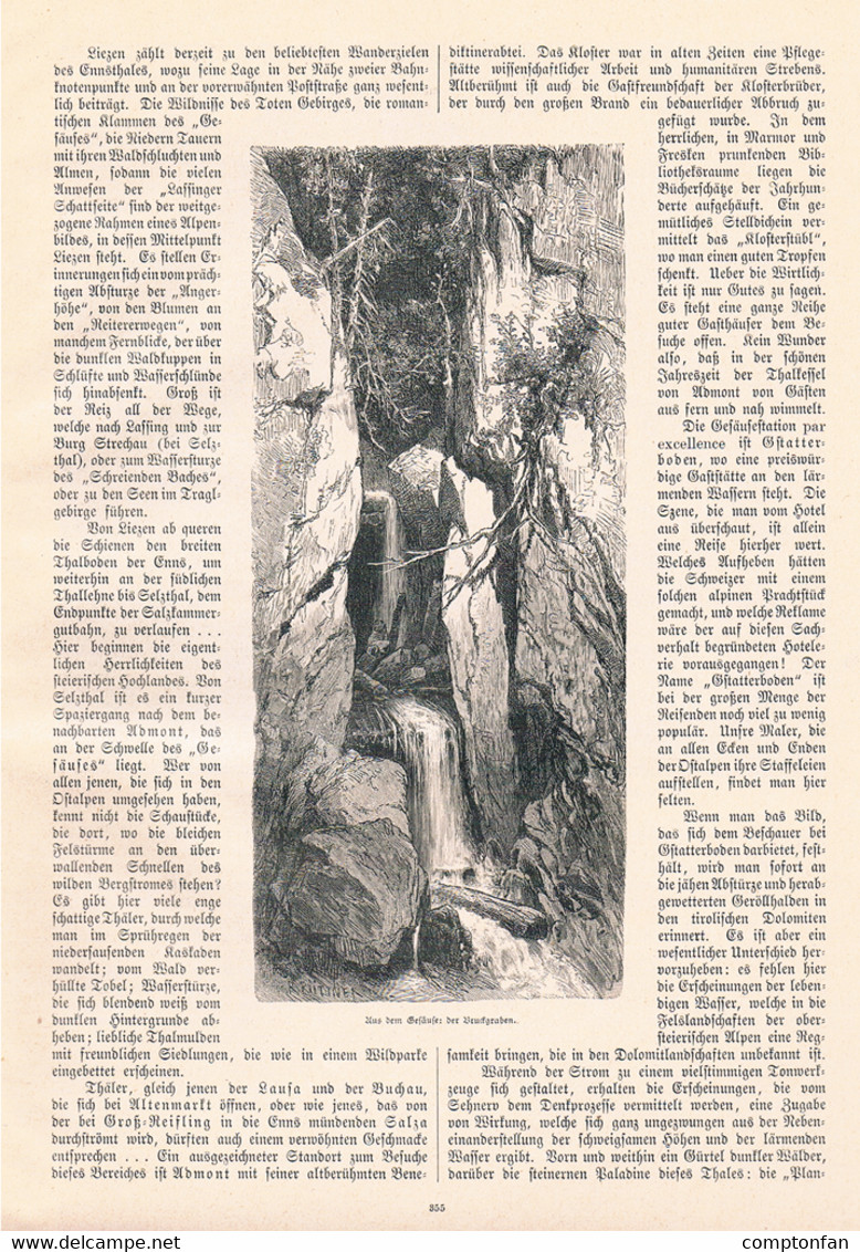 A102 870 Steiermark Leoben Erzberg Gesäuse U.a. Artikel Mit 10 Bildern 1893 !! - Autres & Non Classés