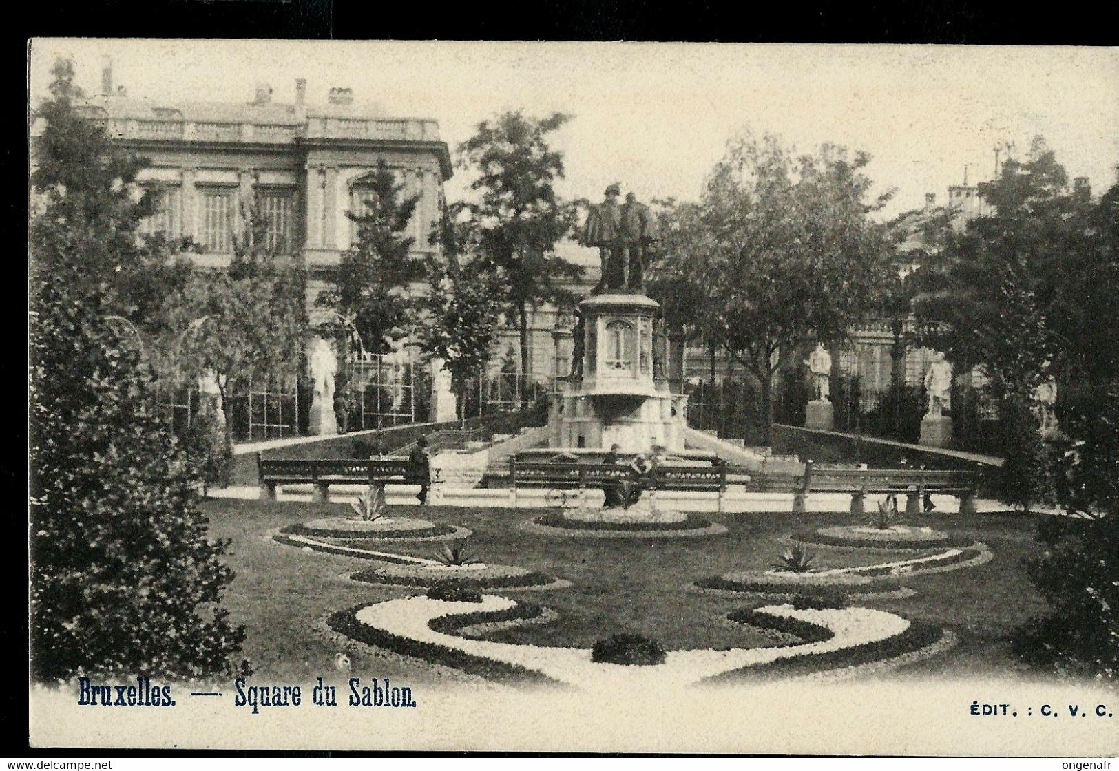 CP ( Bruxelles: Square Du Sablon)  Obl Ovale BRUXELLES 1903 - Landpost (Ruralpost)