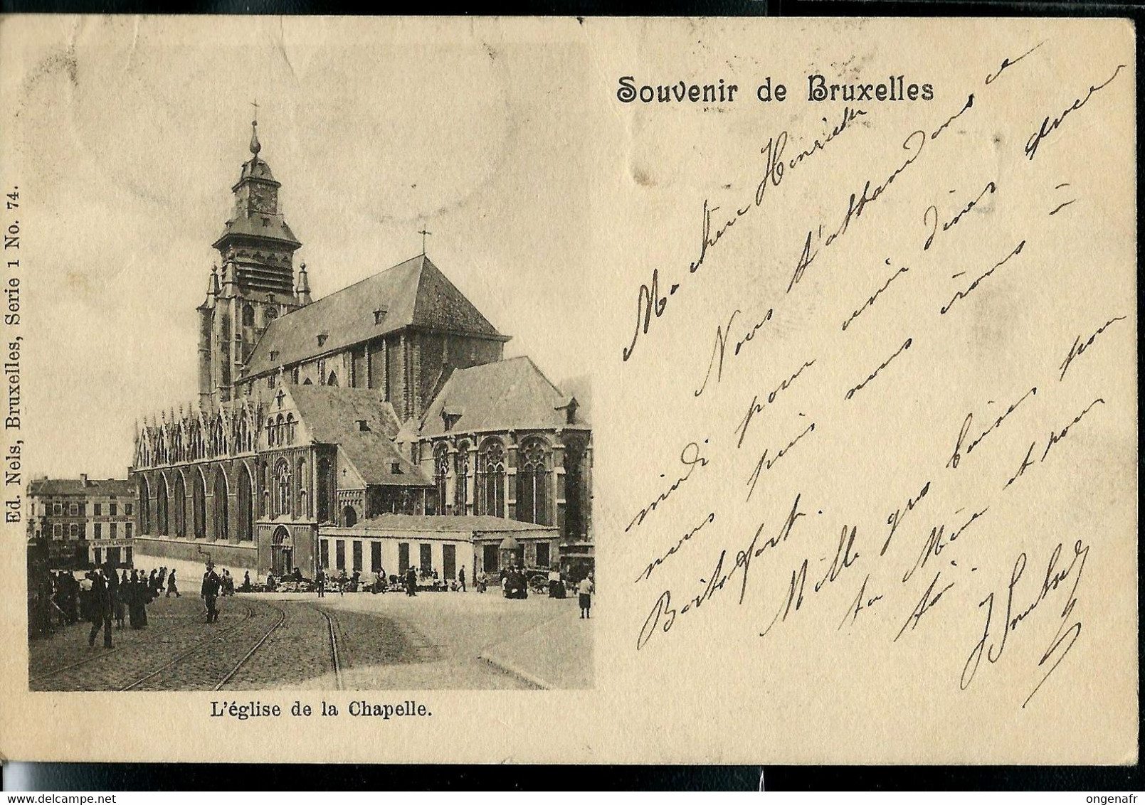 CP ( L' église De La Chapelle) Obl. BRUXELLES 1900 Par EXPRES - Correo Rural