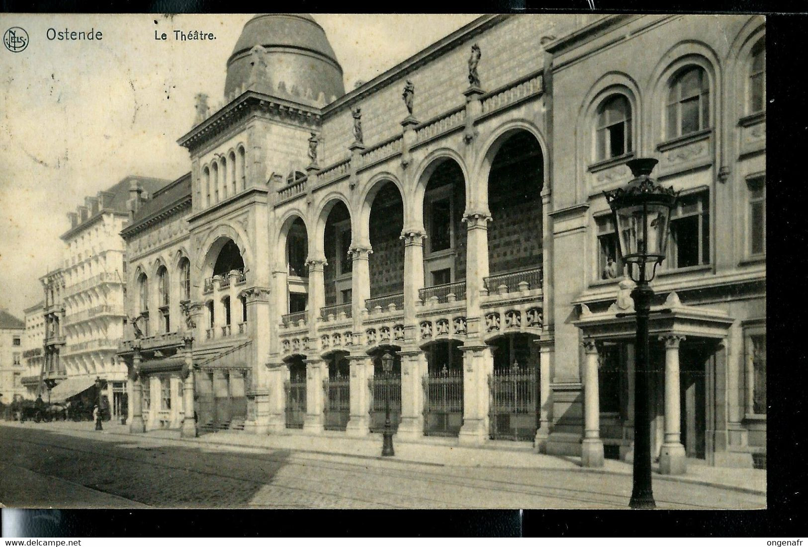 CP ( Ostende: Le Théâtre) Obl. OSTENDE ( KURSAAL) 13/08/1909 - Correo Rural